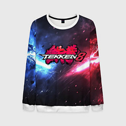 Свитшот мужской Сопротивление в Tekken 8, цвет: 3D-белый
