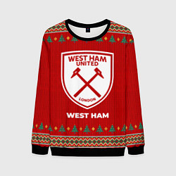 Свитшот мужской West Ham new year, цвет: 3D-черный