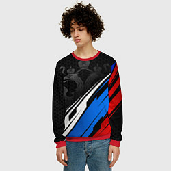 Свитшот мужской Россия - абстракция, цвет: 3D-красный — фото 2
