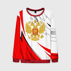 Свитшот мужской Российский красный - герб, цвет: 3D-красный