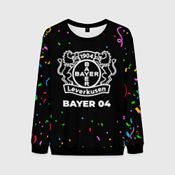 Свитшот мужской Bayer 04 конфети, цвет: 3D-черный