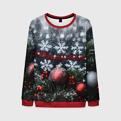 Мужской свитшот Новогодние снежинки