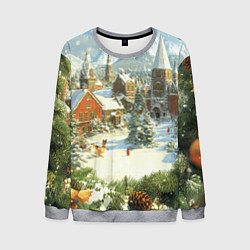 Мужской свитшот Фон рождества