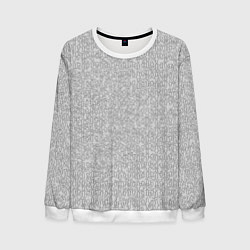 Свитшот мужской Светлый серый в мелкий рисунок паттерн, цвет: 3D-белый