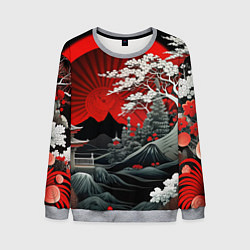 Мужской свитшот Деревья Японии и природа