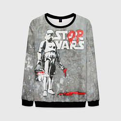 Свитшот мужской Banksy - stop wars, цвет: 3D-черный