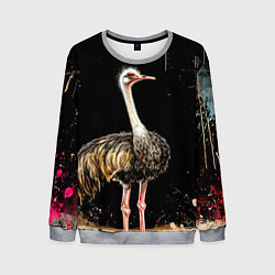 Свитшот мужской Страус, цвет: 3D-меланж