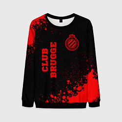 Свитшот мужской Club Brugge - red gradient вертикально, цвет: 3D-черный