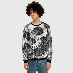 Свитшот мужской Беззубый, цвет: 3D-черный — фото 2
