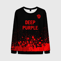 Свитшот мужской Deep Purple - red gradient посередине, цвет: 3D-черный