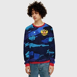 Свитшот мужской Камуфляж с гербом РФ, цвет: 3D-красный — фото 2