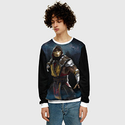 Свитшот мужской Mortal Kombat - Скорпион, цвет: 3D-белый — фото 2