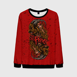 Свитшот мужской Слипкнот гранж рога, цвет: 3D-черный