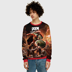 Свитшот мужской Doom slayer Doom the dark ages, цвет: 3D-красный — фото 2