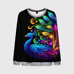 Свитшот мужской Neon peacock - art, цвет: 3D-меланж