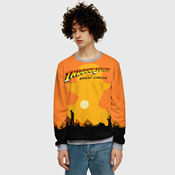 Свитшот мужской Indiana Jones and the Great Circle, цвет: 3D-меланж — фото 2