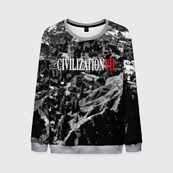 Свитшот мужской Civilization VII, цвет: 3D-меланж