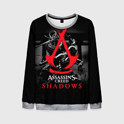 Свитшот мужской Assassins Creed Shadows - samurai, цвет: 3D-меланж