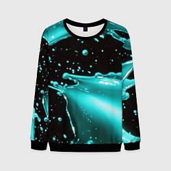 Мужской свитшот Разрыв голубой краски