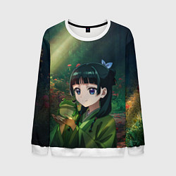 Свитшот мужской МаоМао и лягушка - Монолог Фармацевта, цвет: 3D-белый