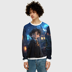 Свитшот мужской Гарри Поттер в галстуке, цвет: 3D-белый — фото 2