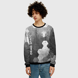 Свитшот мужской Dead Space - grey gradient вертикально, цвет: 3D-черный — фото 2