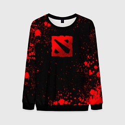 Свитшот мужской Красные брызги - Dota 2, цвет: 3D-черный