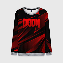 Мужской свитшот Doom - красная абстракция