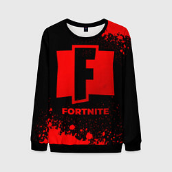 Свитшот мужской Fortnite - red gradient, цвет: 3D-черный