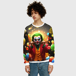 Свитшот мужской Джокер в шариках, цвет: 3D-белый — фото 2