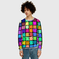 Свитшот мужской Лоскутки, цвет: 3D-меланж — фото 2