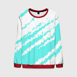 Свитшот мужской The color is light blue and white, цвет: 3D-красный