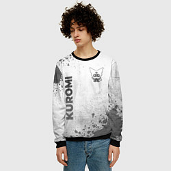 Свитшот мужской Kuromi - white gradient вертикально, цвет: 3D-черный — фото 2
