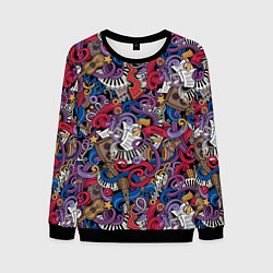 Мужской свитшот Музыкальный коллаж