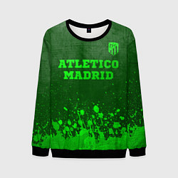 Свитшот мужской Atletico Madrid - green gradient посередине, цвет: 3D-черный
