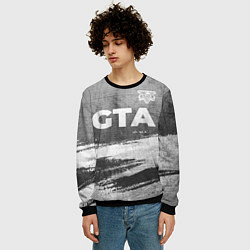 Свитшот мужской GTA - grey gradient посередине, цвет: 3D-черный — фото 2