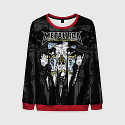 Свитшот мужской Metallica - skull with fangs, цвет: 3D-красный