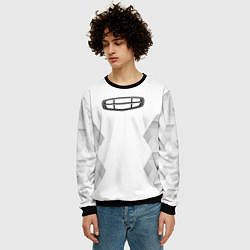 Свитшот мужской Geely white poly, цвет: 3D-черный — фото 2