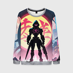 Свитшот мужской Воин аниме, цвет: 3D-меланж