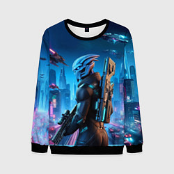 Свитшот мужской Mass Effect - neon glow fantastic, цвет: 3D-черный