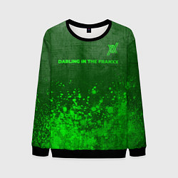 Мужской свитшот Darling in the FranXX - green gradient посередине