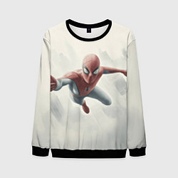 Свитшот мужской Человек паук в полете, цвет: 3D-черный