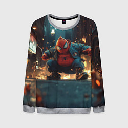 Свитшот мужской Толстый человек-паук, цвет: 3D-меланж