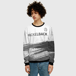 Свитшот мужской Nickelback - white gradient посередине, цвет: 3D-черный — фото 2