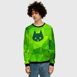 Свитшот мужской Stray green poly, цвет: 3D-черный — фото 2