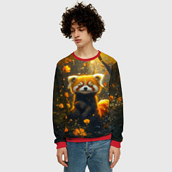 Свитшот мужской Умилительная красная панда, цвет: 3D-красный — фото 2