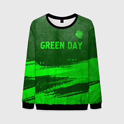 Свитшот мужской Green Day - green gradient посередине, цвет: 3D-черный