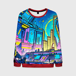Мужской свитшот Космический город