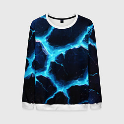 Мужской свитшот Голубая потертая текстура с разломом