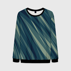 Мужской свитшот Зеленовато-синий полосы